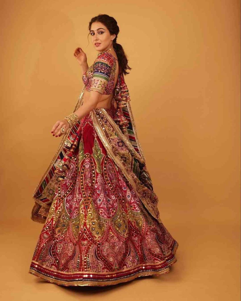 Sara Ali Khan in Ikkat lehenga