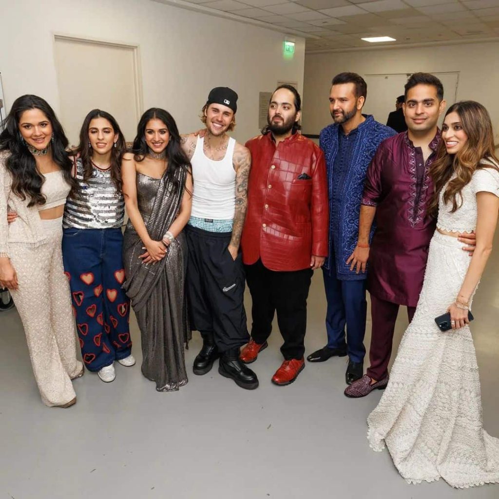 Ambani Family with Justin Bieber