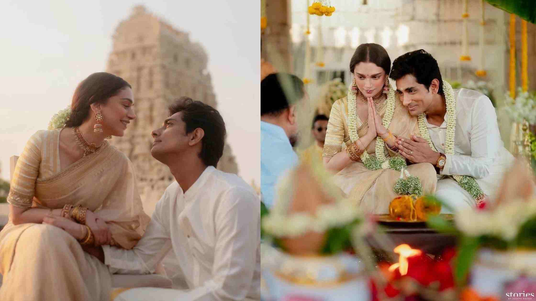 Aditi Rao Hydari And Siddharth Get Married In Intimate Wedding Ceremony