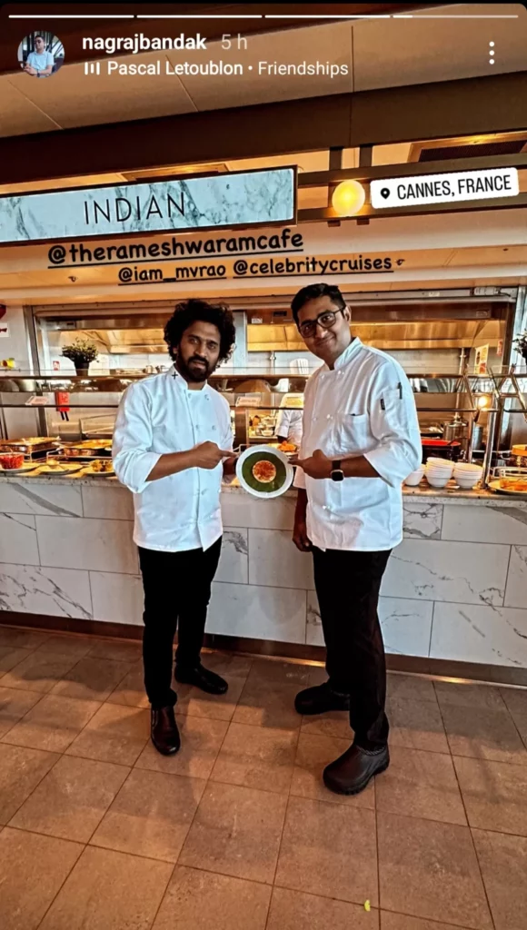 Rameshwaram Cafe Chef at Ambani Cruise