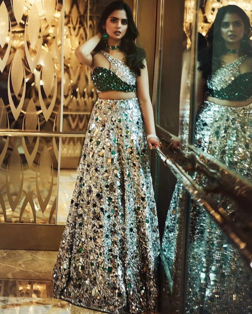 Black and silver lehenga by Manish Malhotra