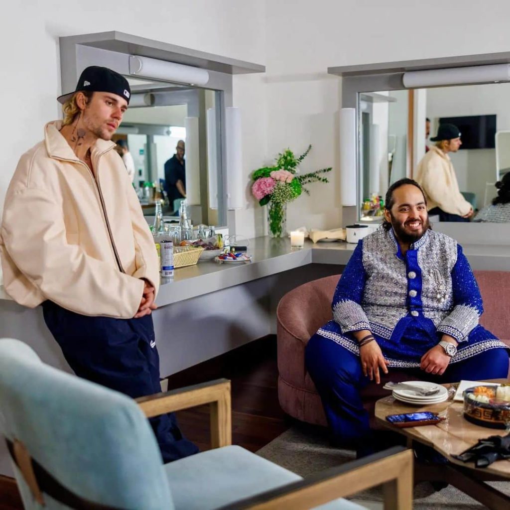 Anant Ambani and Justin Bieber