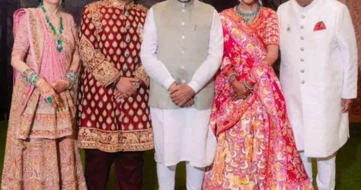 Modi Ji with Anant Ambani and Radhika