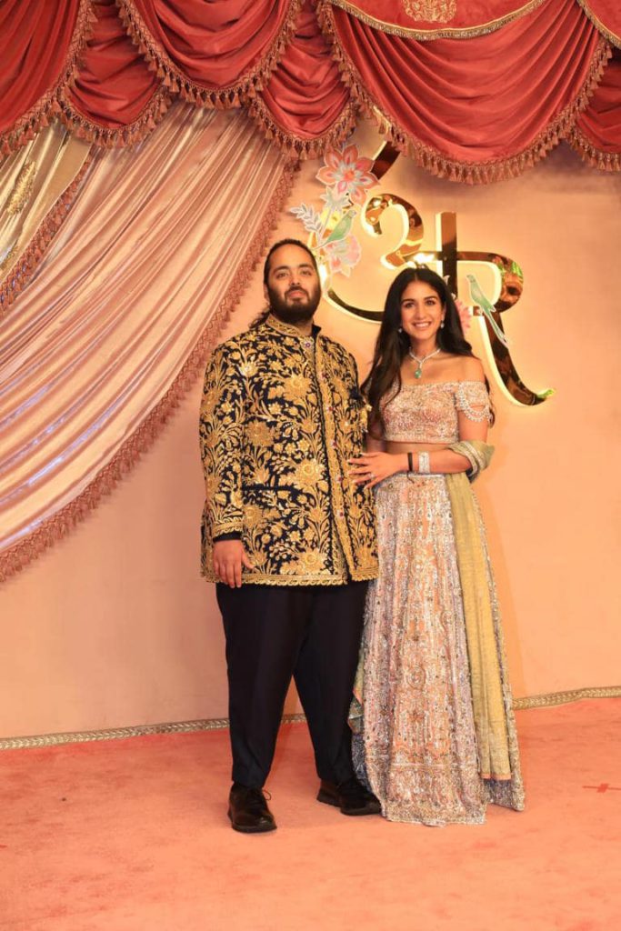 Radhika Merchant and Anant Ambani for their sangeet ceremony.