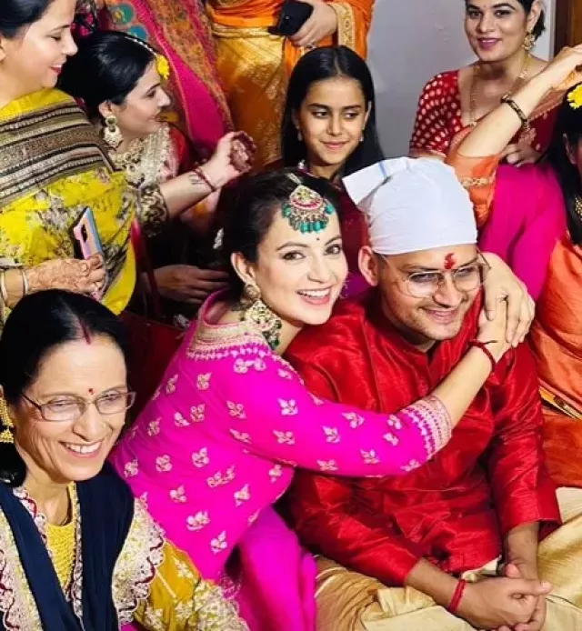 Kangana Ranaut at Cousin's wedding