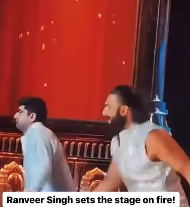 Ranveer Singh performs at Anant Ambani's sangeet