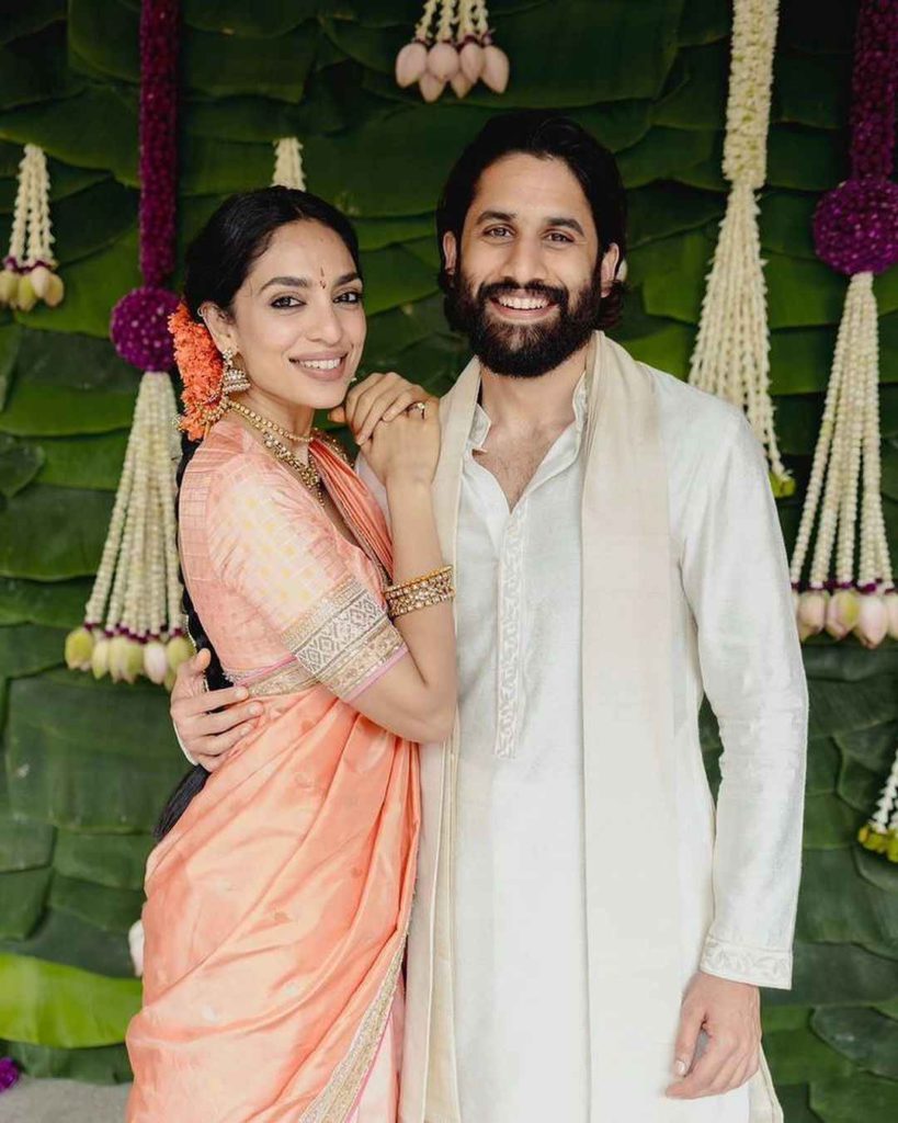 Naga Chaitanya and Sobhita at their engagement 