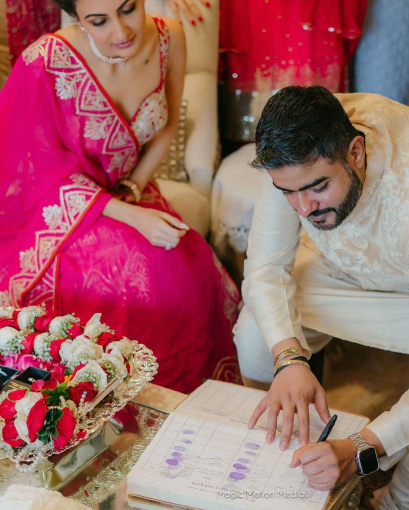 Siddharth Chopra and Neelam Upadhyaya's Intimate Hastakshar Ceremony