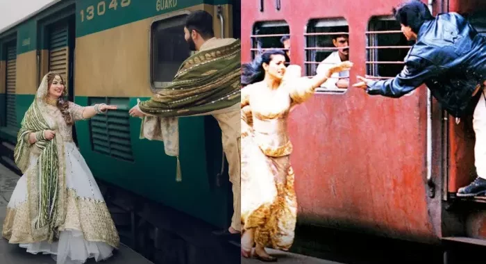 Pakistani Bride Recreates Shah Rukh Khan's DDLJ Train Scene